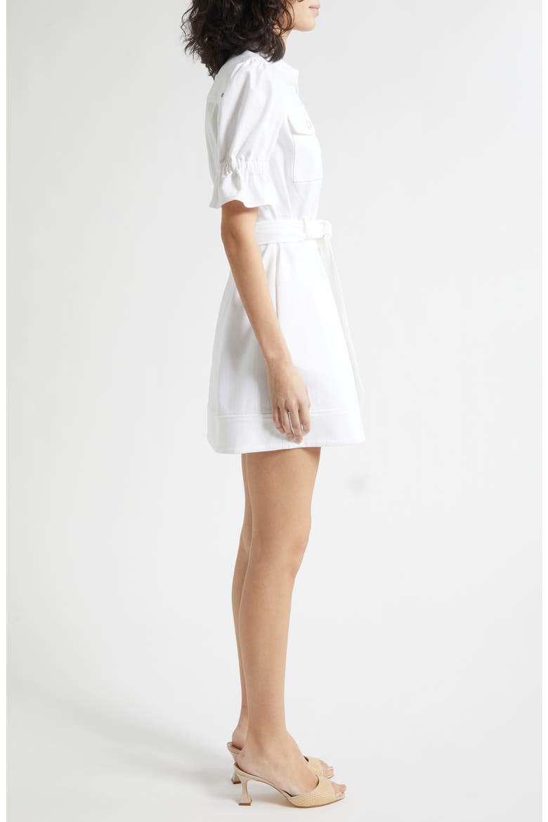 Holly Denim Shirtdress, Alternate, color, WHITE