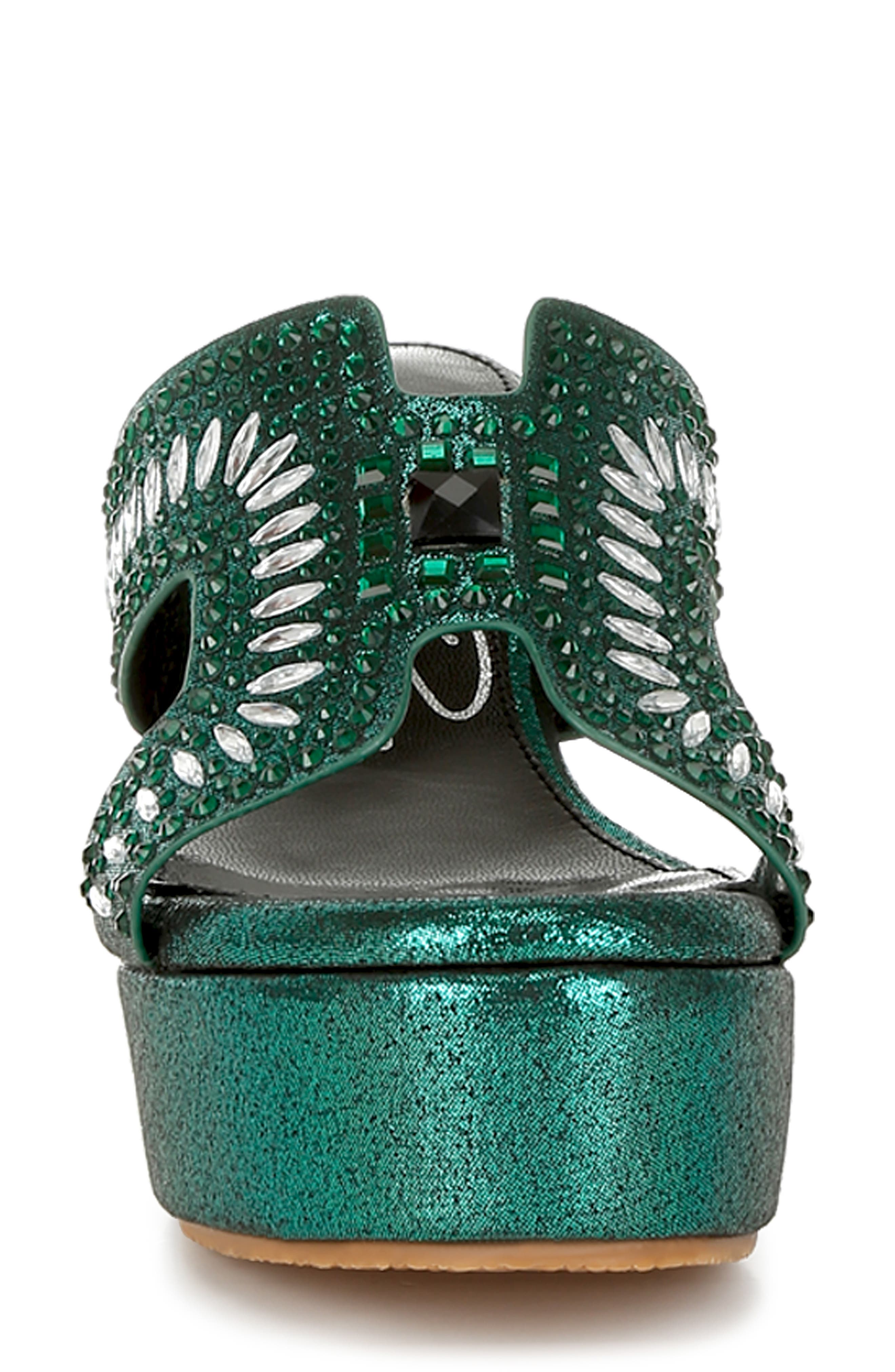 LONDON RAG Mariner Platform Wedge Sandal, Alternate, color, Green