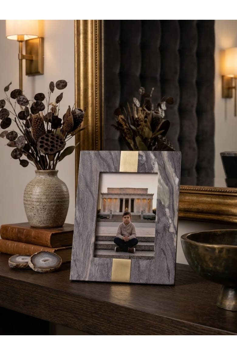 Skye Onyx Picture Frame, Alternate, color, Mocha Brown