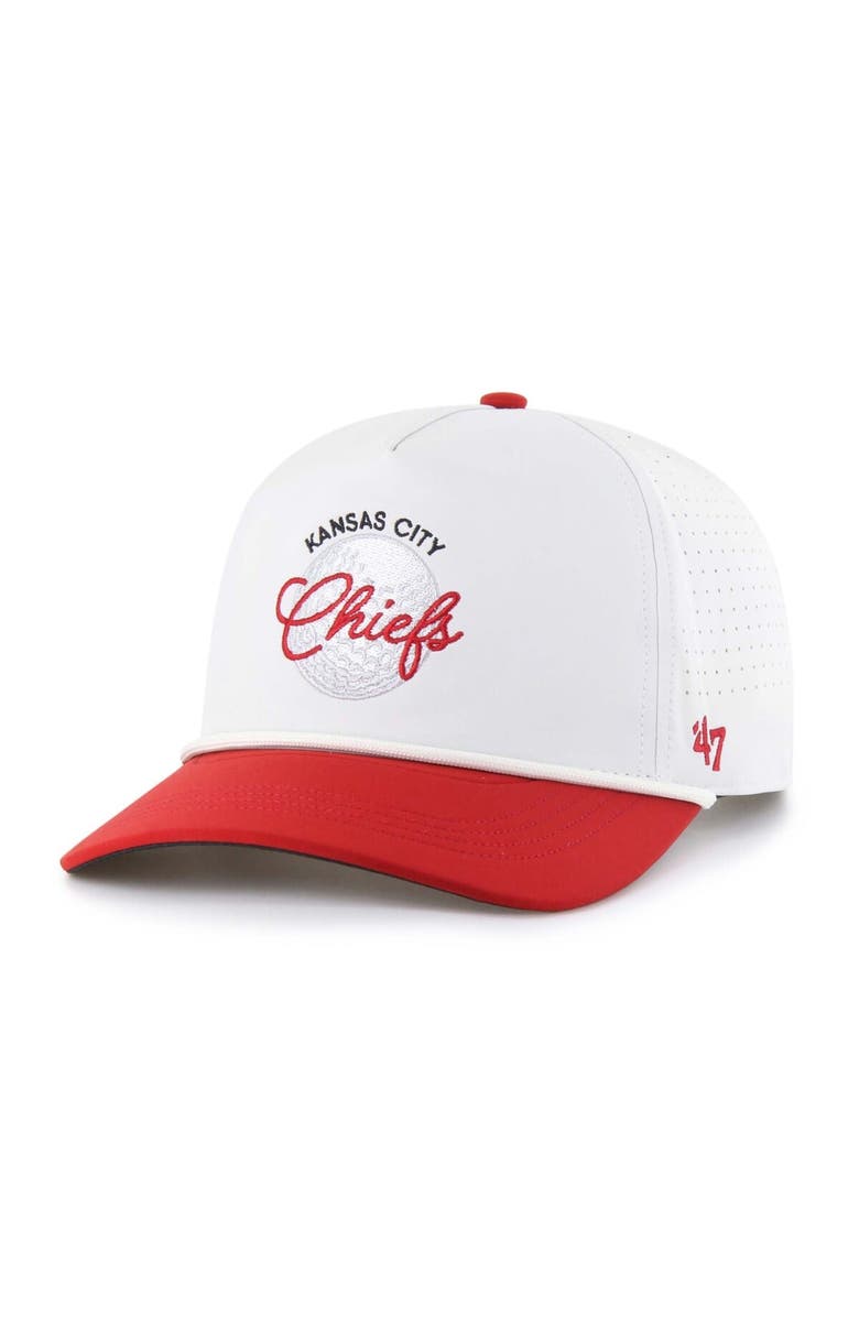'47 Men's '47 Cream/Red Kansas City Chiefs Gimmie Golf Hitch Rope Adjustable Hat, Alternate, color, White