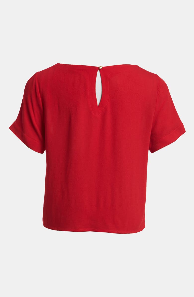 ASTR the Label ASTR Woven Crop Tee, Alternate, color, 