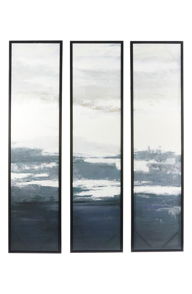 Novogratz Set of 3 Ocean Canvas Framed Wall Art, Main, color, 