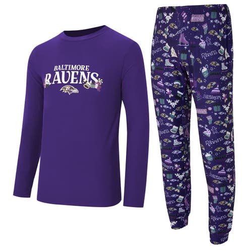 Concepts Sport Purple Baltimore Ravens Chestnut Long Sleeve Top & Pants Set
