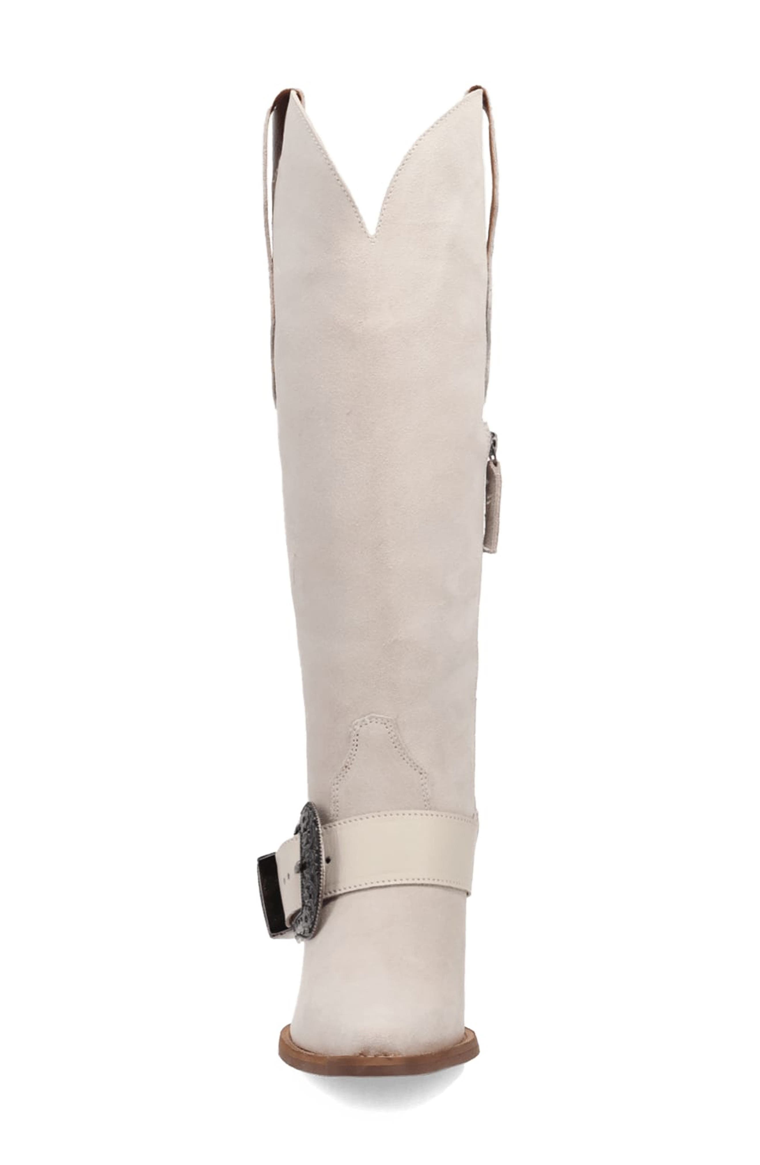 Dingo Yeehottie Over the Knee Western Boot, Alternate, color, Light Grey