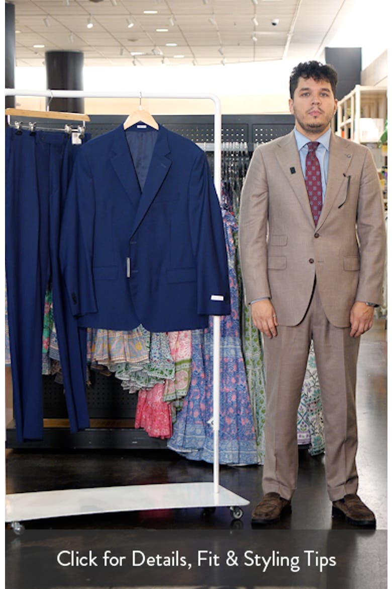Flynn Classic Fit Navy Textured Wool Suit video