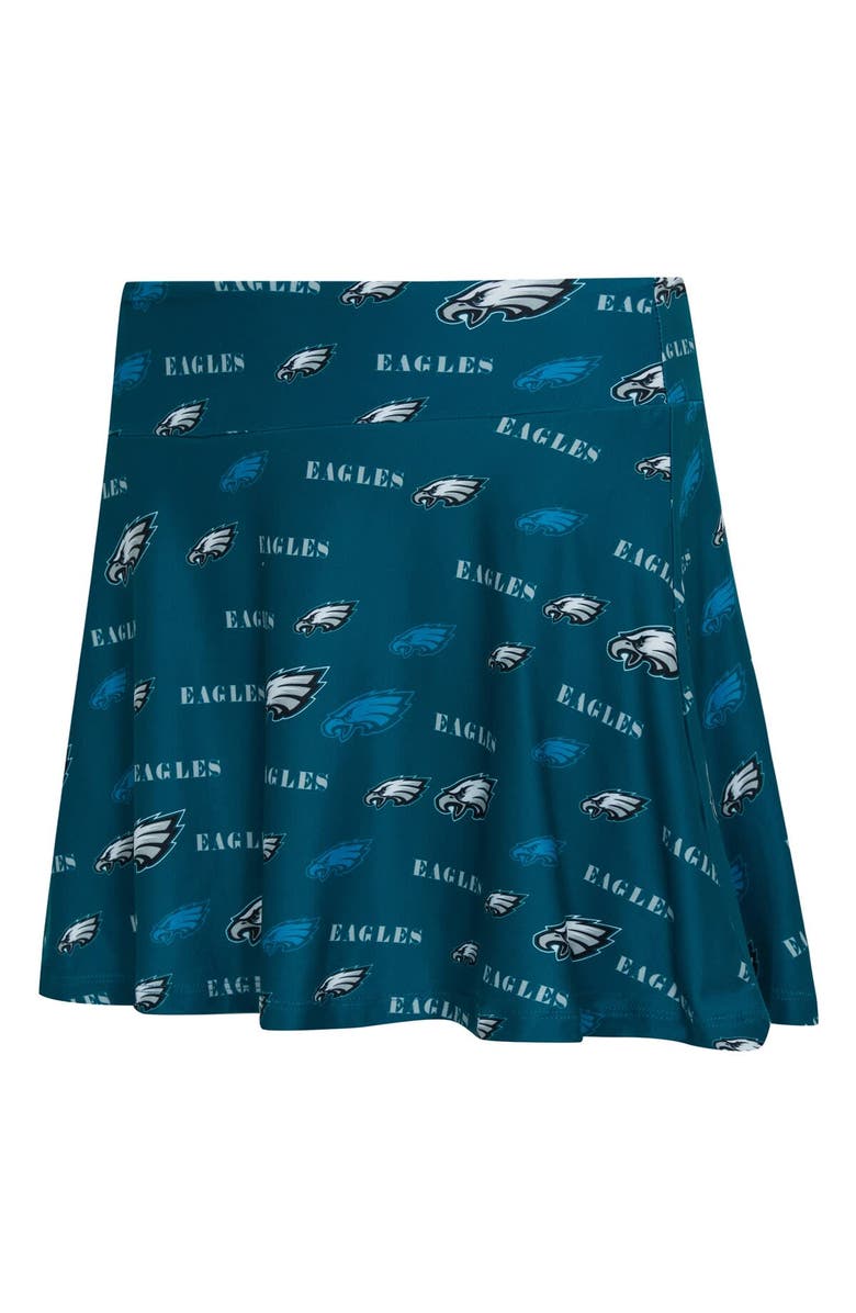 CONCEPTS SPORT Women's Concepts Sport Midnight Green Philadelphia Eagles Mosaic Allover Print Skort, Alternate, color, Green