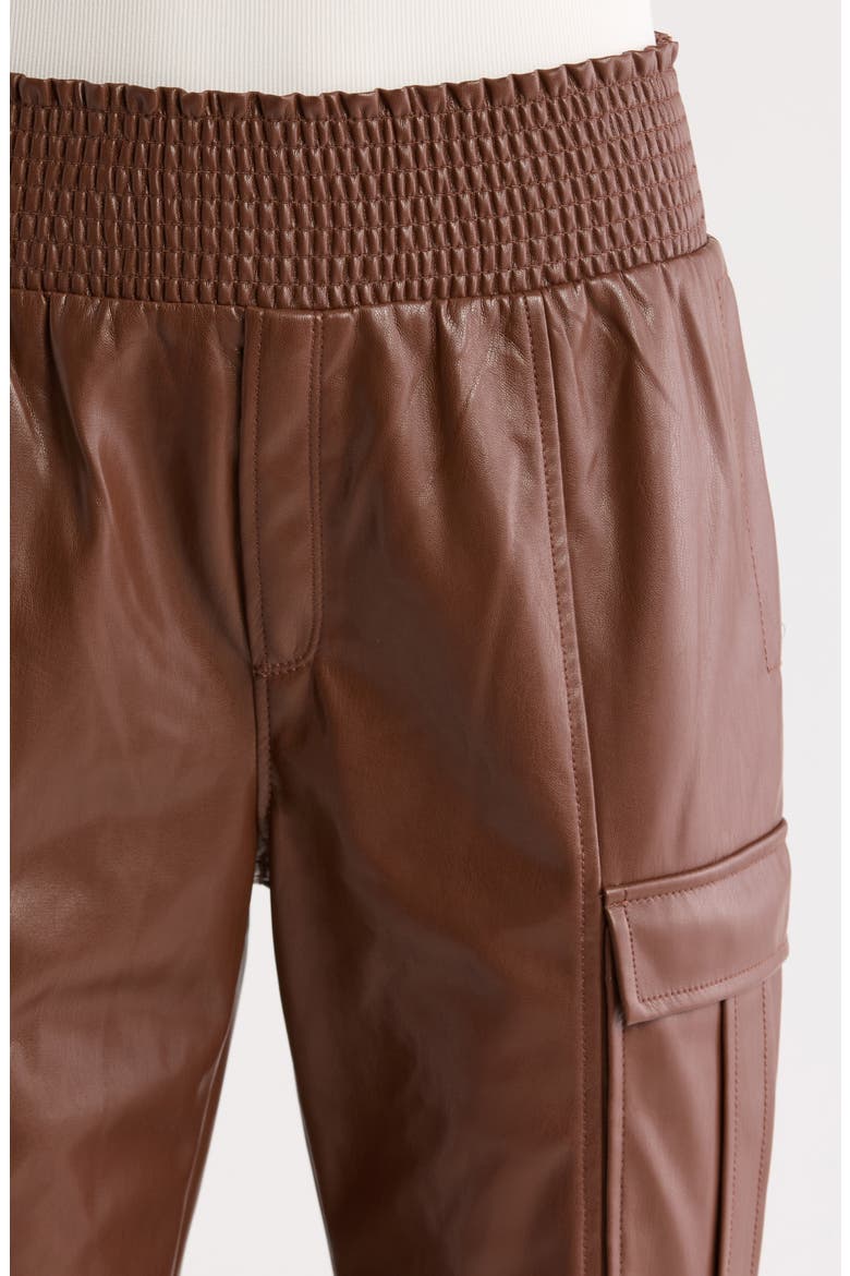 Jenning Lite Faux Leather Cargo Pants, Alternate, color, ESPRESSO