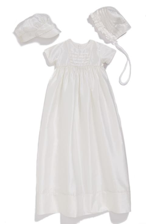 Dupioni Christening Gown with Hat and Bonnet Set (Baby)