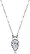 Lafonn Pear Lock Pendant Necklace