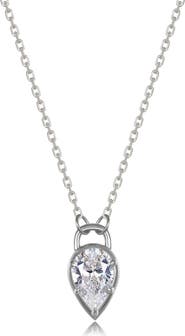 Lafonn Pear Lock Pendant Necklace