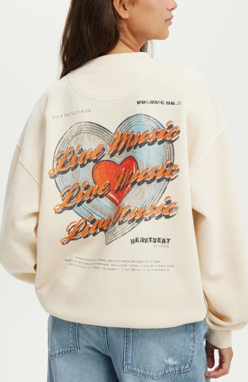 COTTON ON COTTON ON CLASSIC FLEECE GRAPHIC CREW SWEATSHIRT
