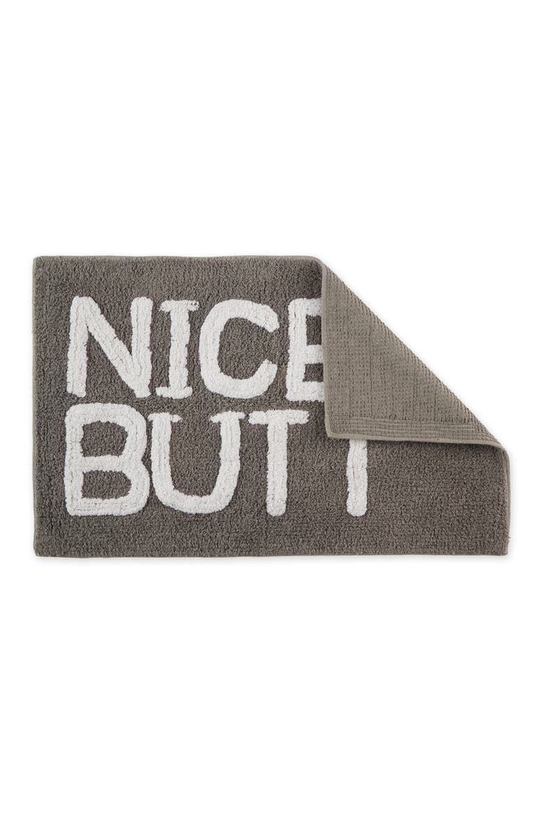 Gray & White Tufted Bath Mat, Nice Butt, 20x31, Alternate, color, Gray