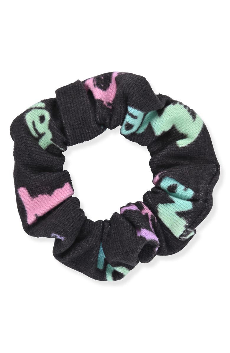 SLEEP ON IT Kids' Fitted Two-Piece Pajamas & Scrunchie Set, Alternate, color, Black