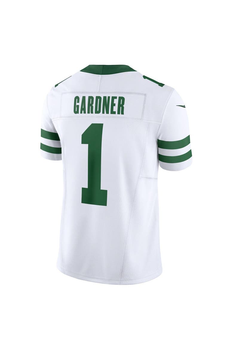Men's Nike Ahmad Sauce Gardner White New York Jets Vapor F.U.S.E. Limited Jersey, Alternate, color, White