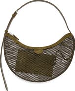 Alaïa One Piece Demi Lune Fishnet & Suede