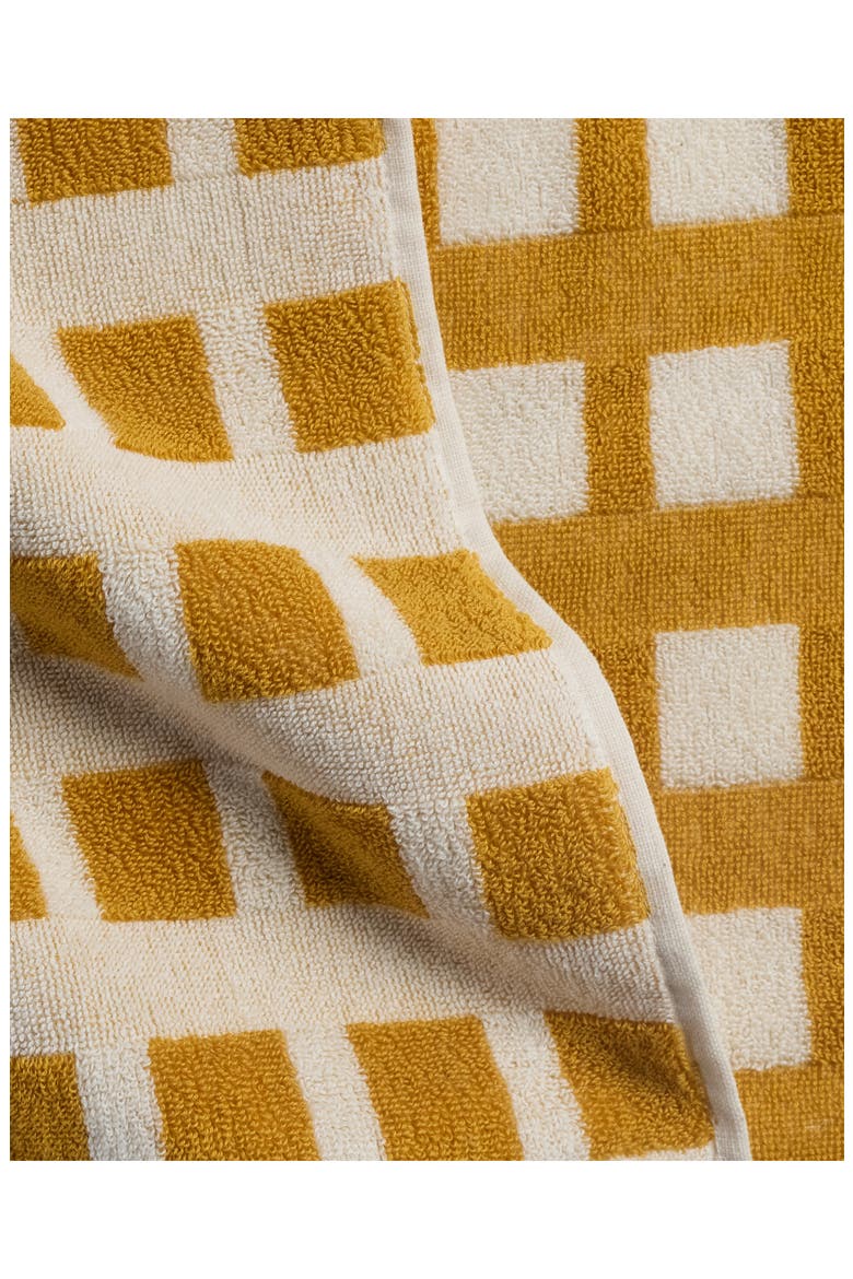 Capri Check Beach Towel, Alternate, color, NATURAL WITH MARIGOLD