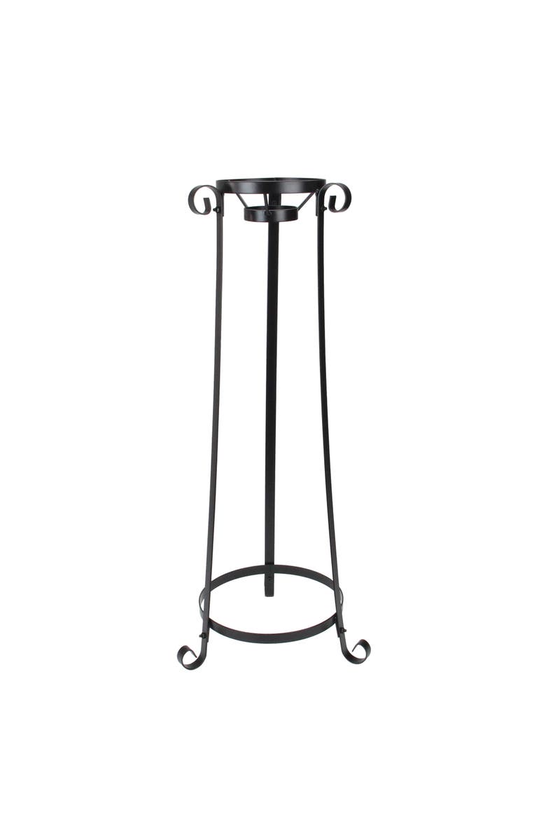 Northlight 23.75" Black Standing Tower Garden Gazing Ball Outdoor Patio Stand, Main, color, Black