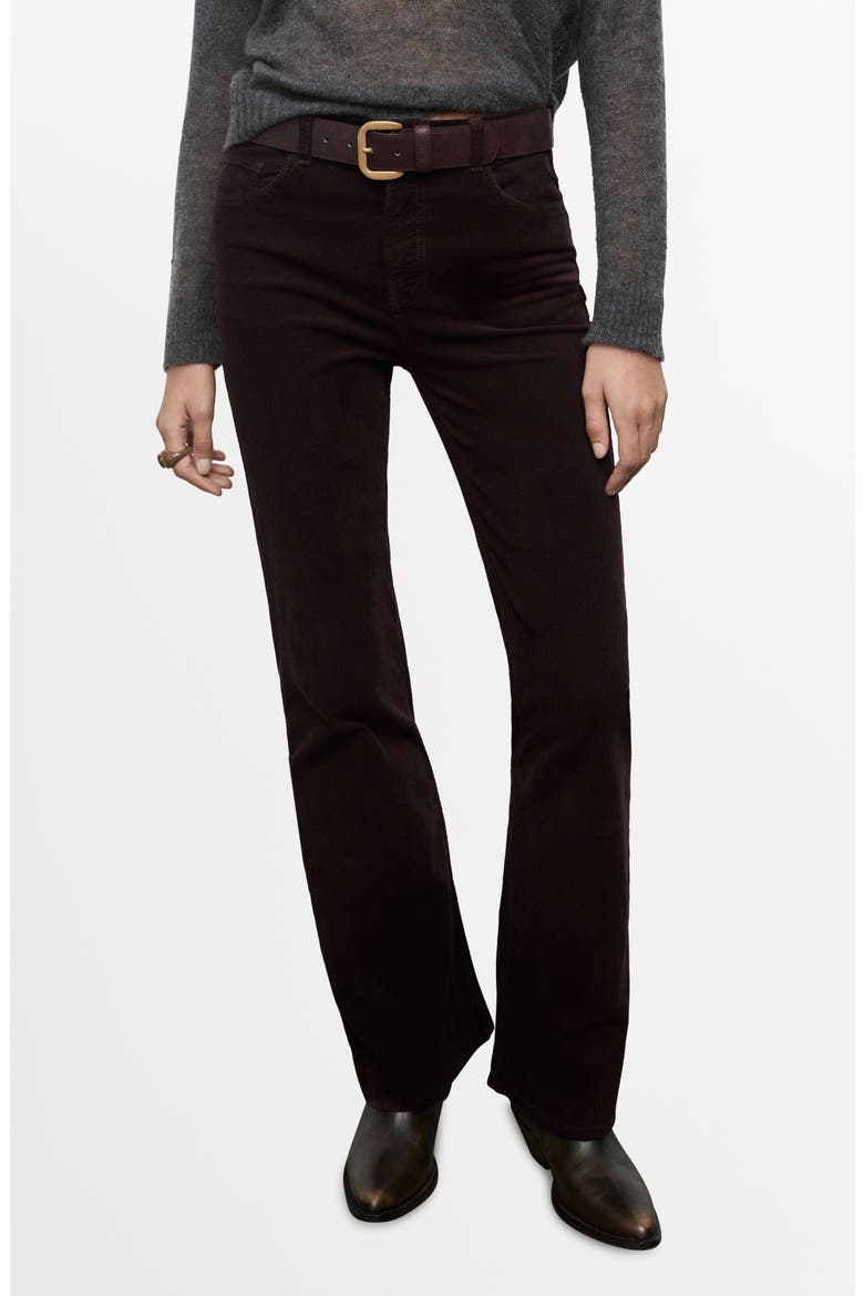 Flare Velvet Jeans, Main, color, CHOCOLATE