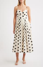 Julia Jordan Polka Dot Midi Dress