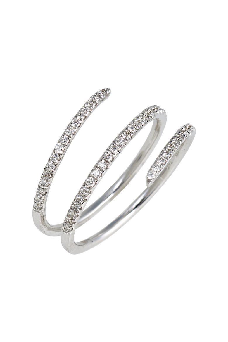 Diamond Coil Ring   (Nordstrom Exclusive), Main, color, WHITE GOLD
