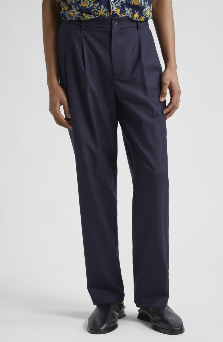 De Bonne Facture Two Pleat Wool Trousers, Main, color,