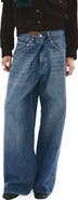 MANGO Foldover Mid Rise Balloon Jeans