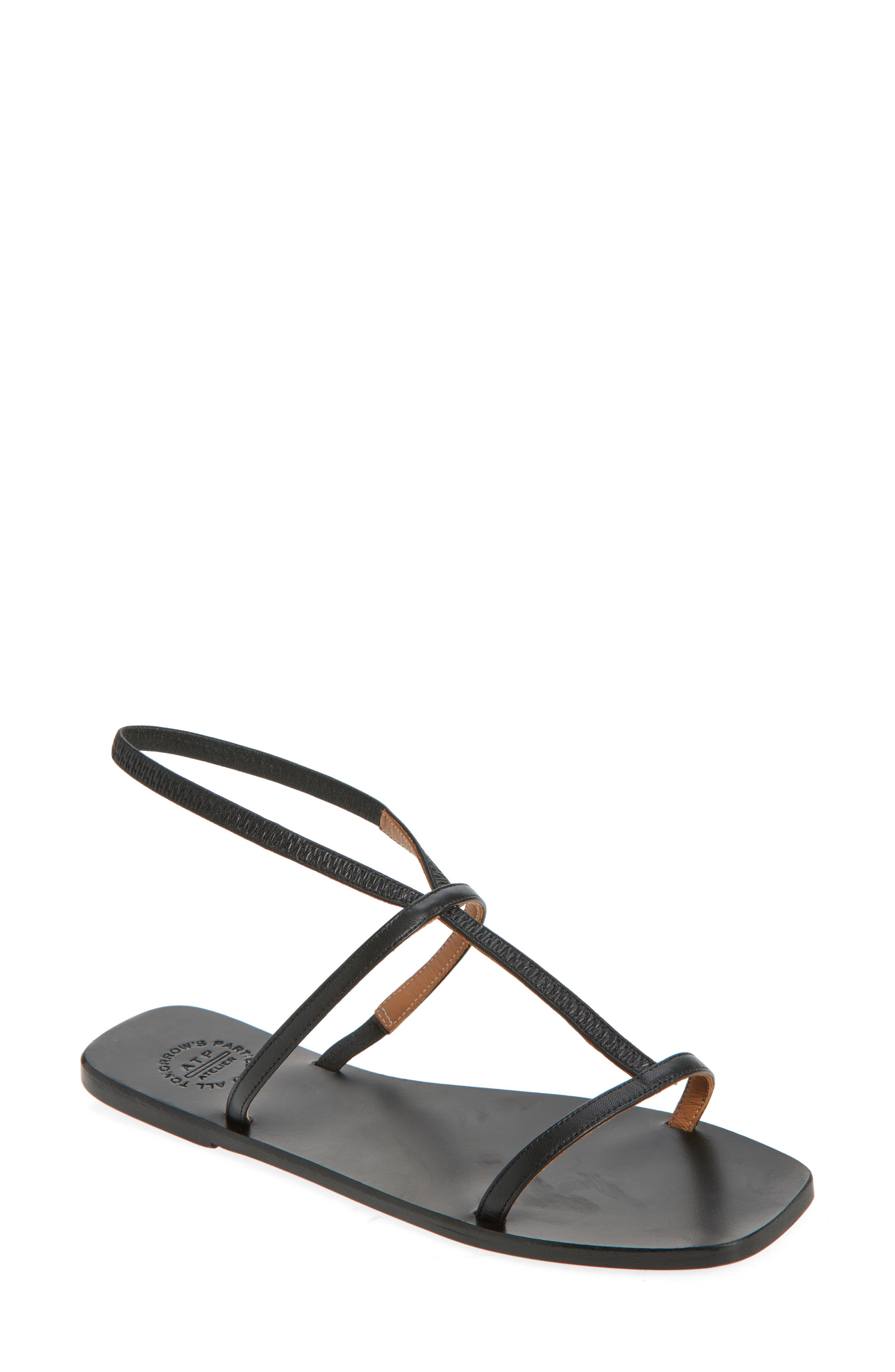 ATP ATELIER Delebbio Ankle Strap Sandal, Main, color, Black