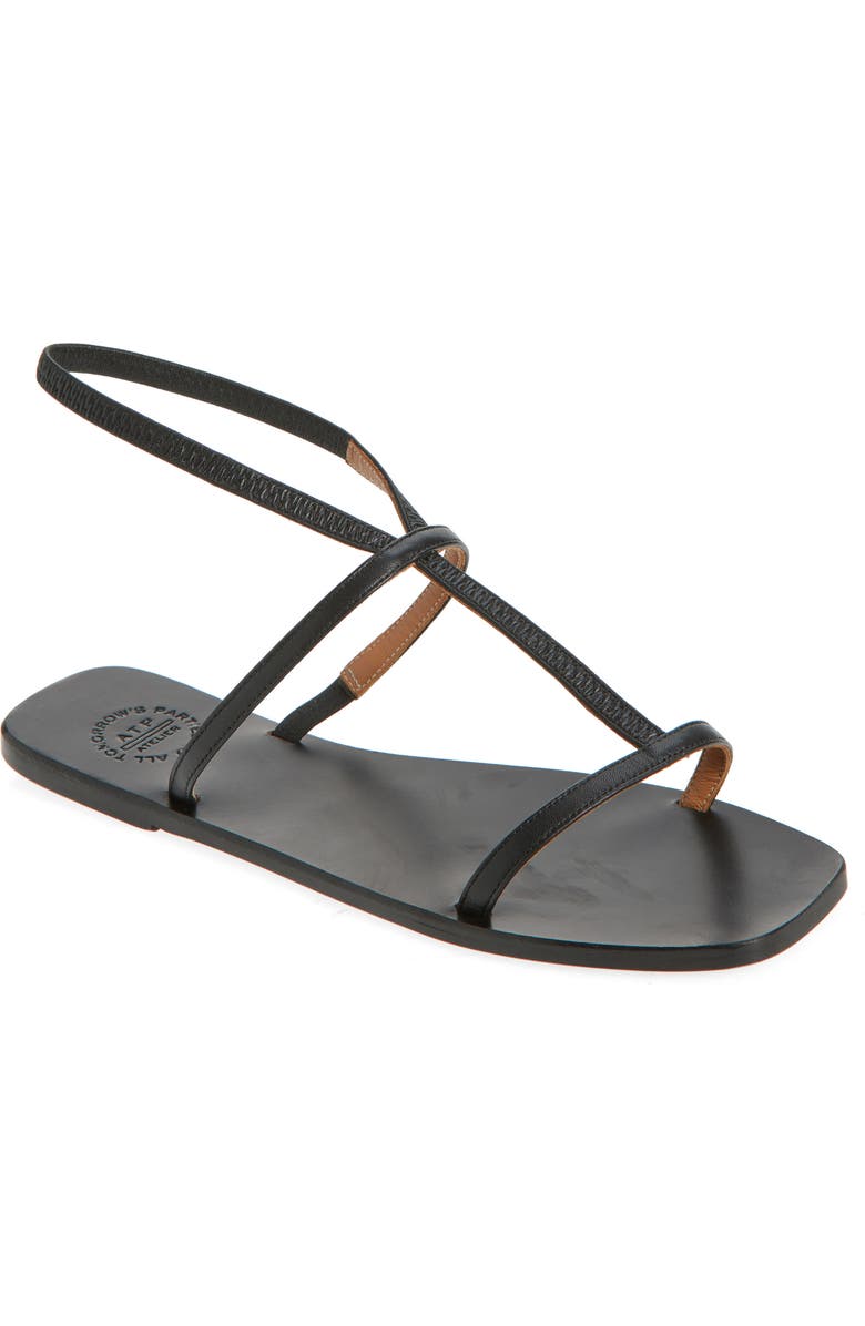 ATP ATELIER Delebbio Ankle Strap Sandal, Main, color, Black