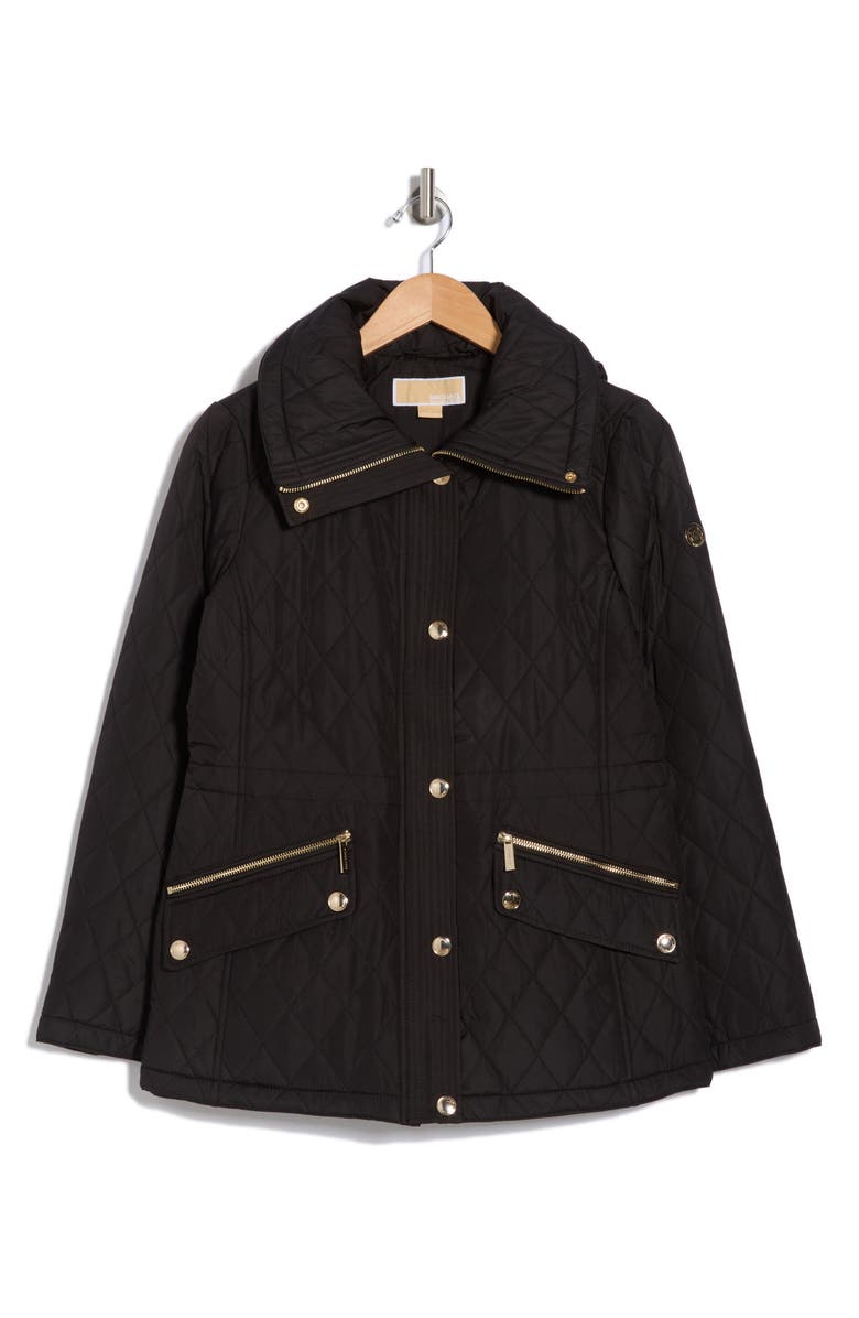 Michael Kors Diamond Quilted Zip Front Jacket, Alternate, color,