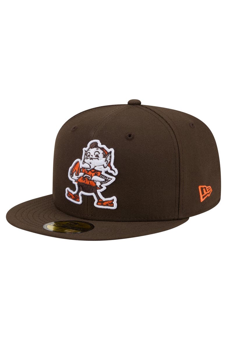 Men's New Era Brown Cleveland Browns 59FIFTY Fitted Hat, Main, color, Brown