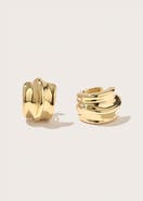 Otiumberg 14kt Gold Wave Twist Small Hoops