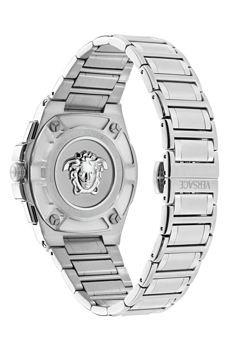 Versace Greca Reaction Chronograph Bracelet Watch, 43mm, Alternate, color,