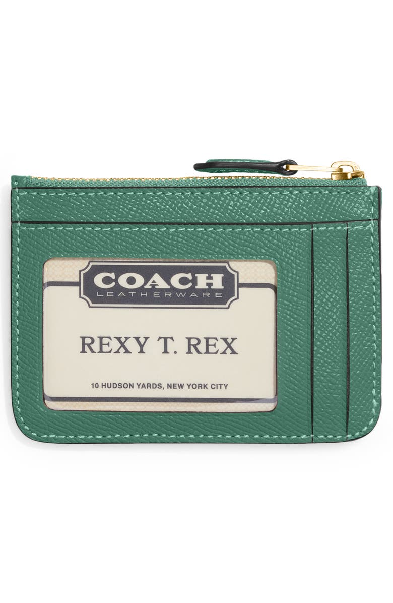 COACH Mini ID Skinny Crossgrain Leather Card Case, Alternate, color, 