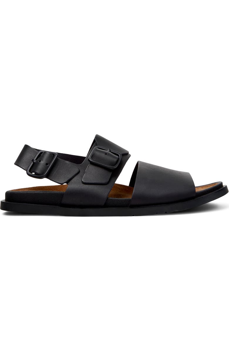 Camper Lluc Two Strap Sandal, Alternate, color, Black