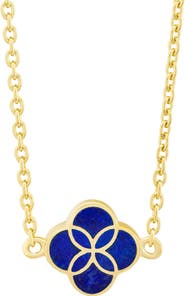 Jan Leslie Sterling With 18K Gold Overlay And Gemstones Single Petal Station Necklace