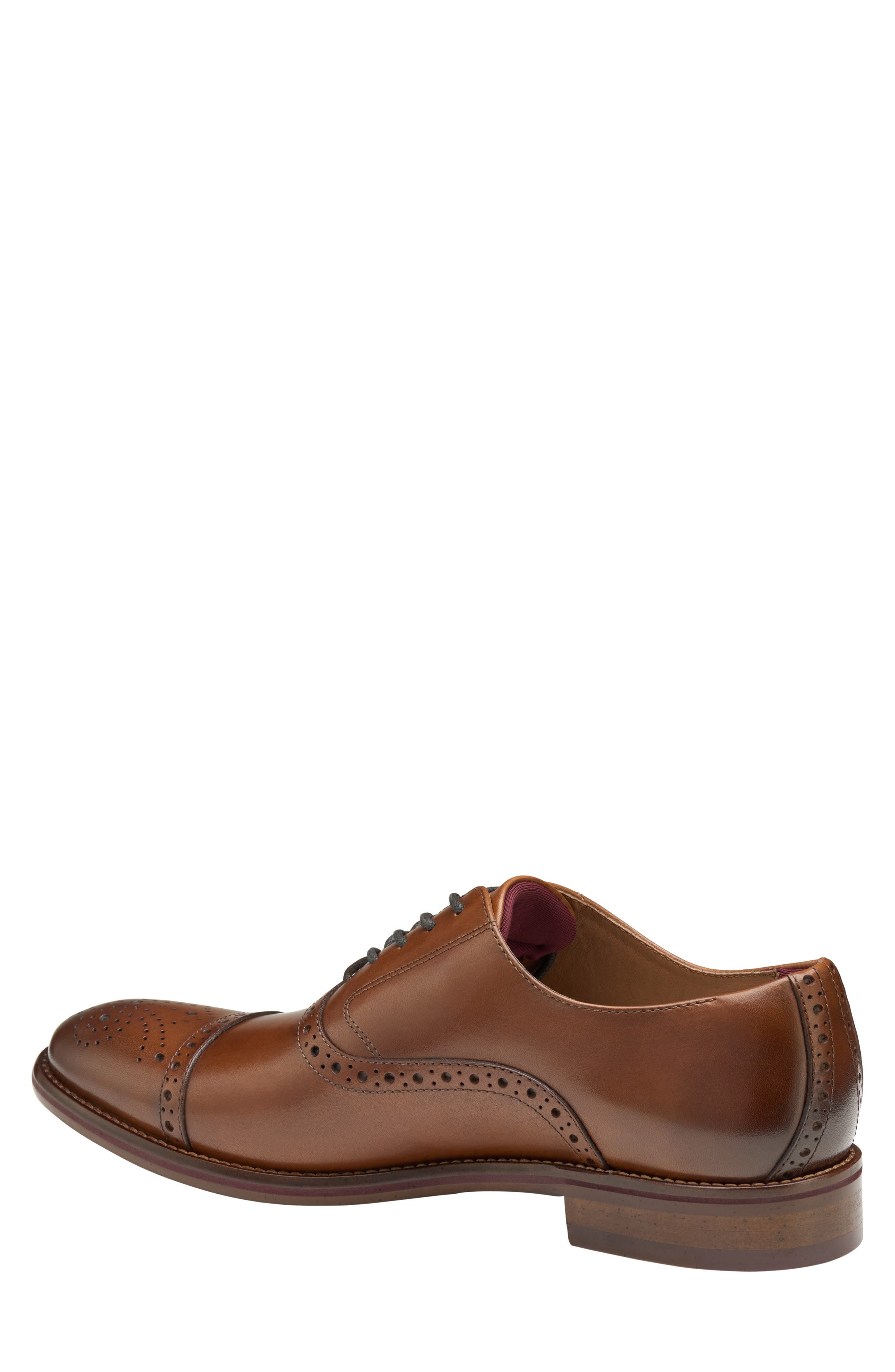 Johnston & Murphy Conard 2.0 Cap Toe Oxford, Alternate, color, Tan Full Grain