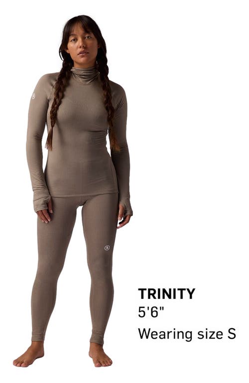 Backcountry Pines Microgrid Ultra-lt Baselayer Balaclava Top In Brown