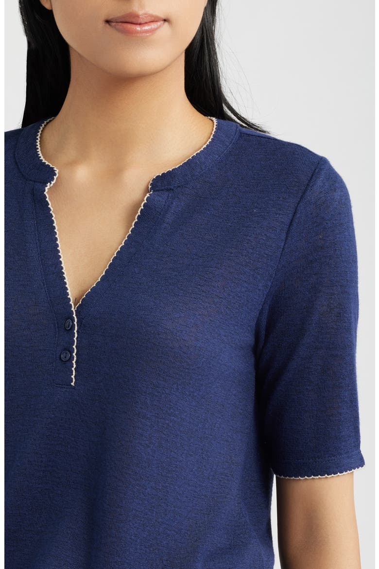Edge Stitch Polo, Alternate, color, NAVY/ WHITE