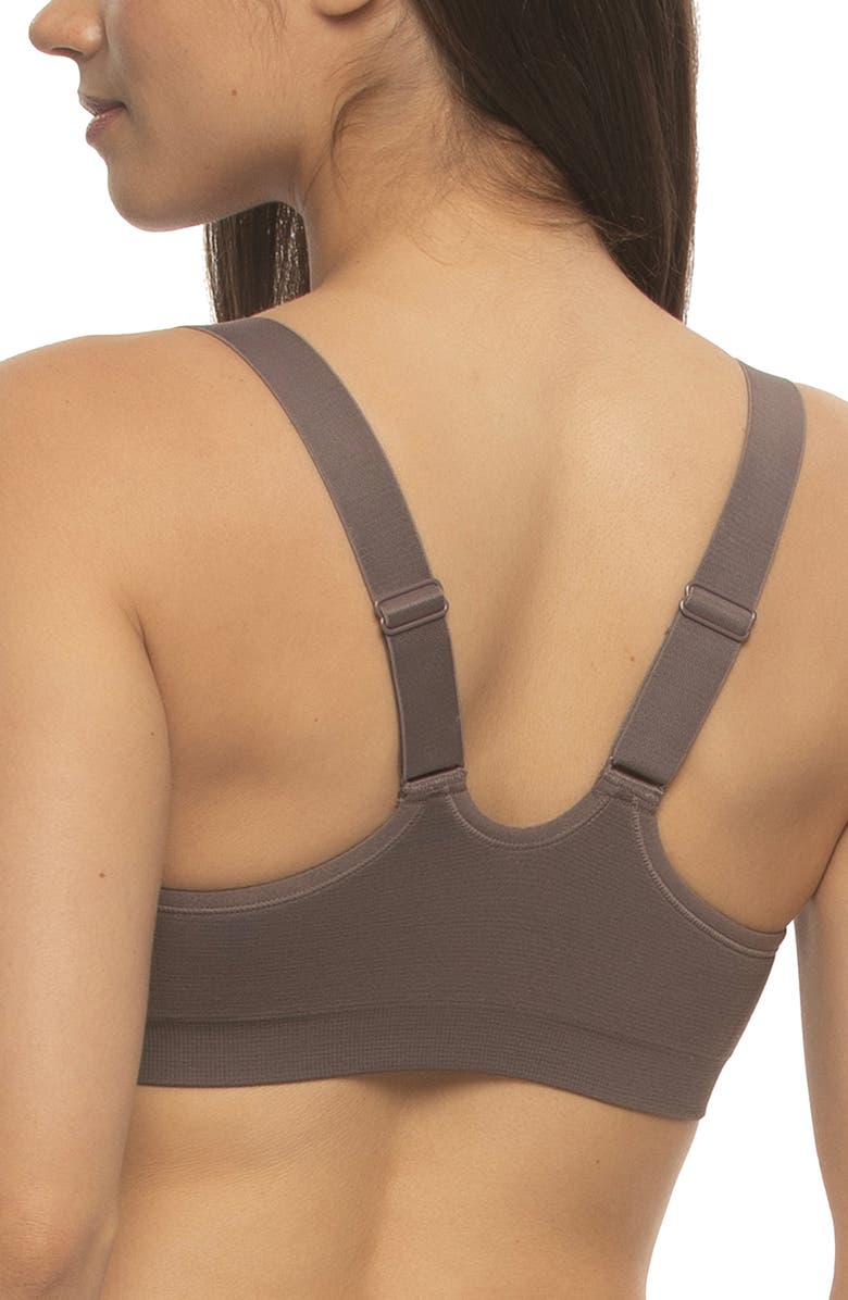 Felina Utopia Front-Close Racerback Contour Bra, Alternate, color, Sparrow