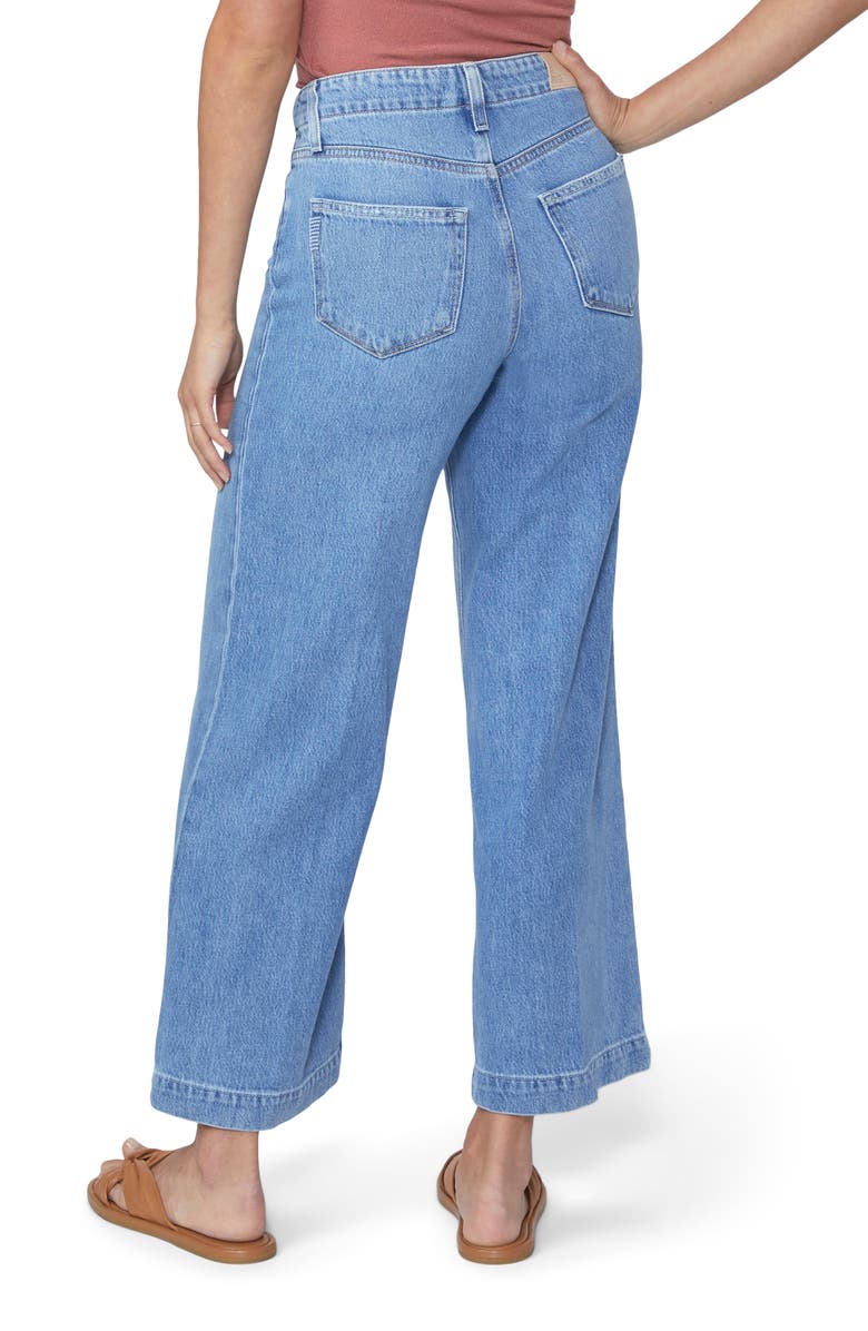 PAIGE Zoey Tie High Waist Ankle Wide Leg Jeans, Alternate, color, 