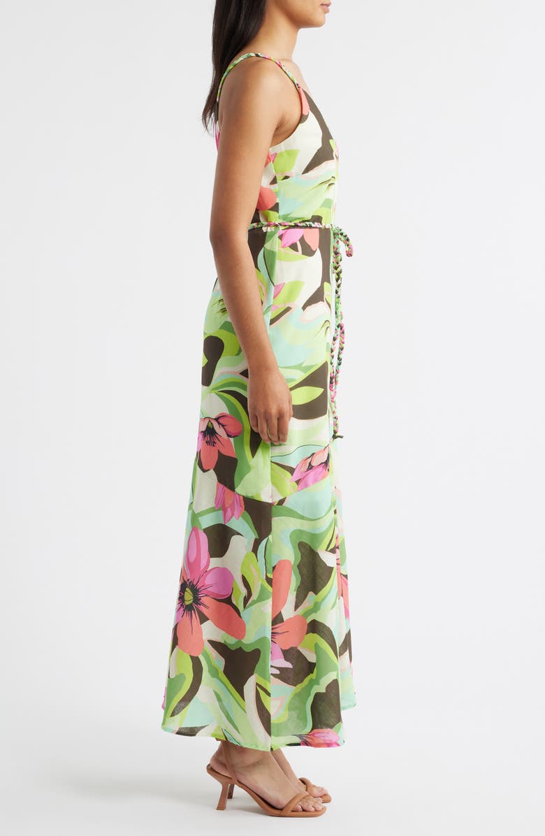 Sam Edelman Palm Royal Maxi Dress, Alternate, color, Green Multi