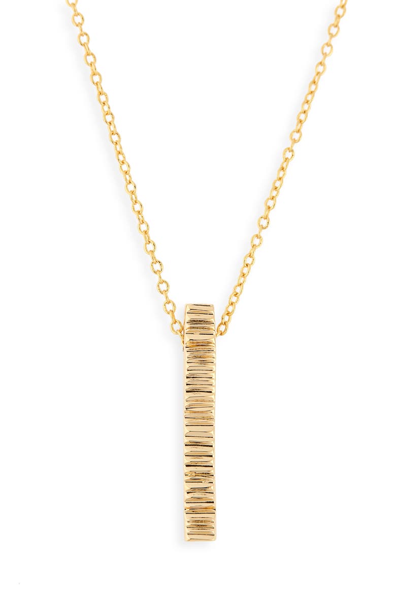 Meta Bar Pendant Necklace, Main, color, GOLD