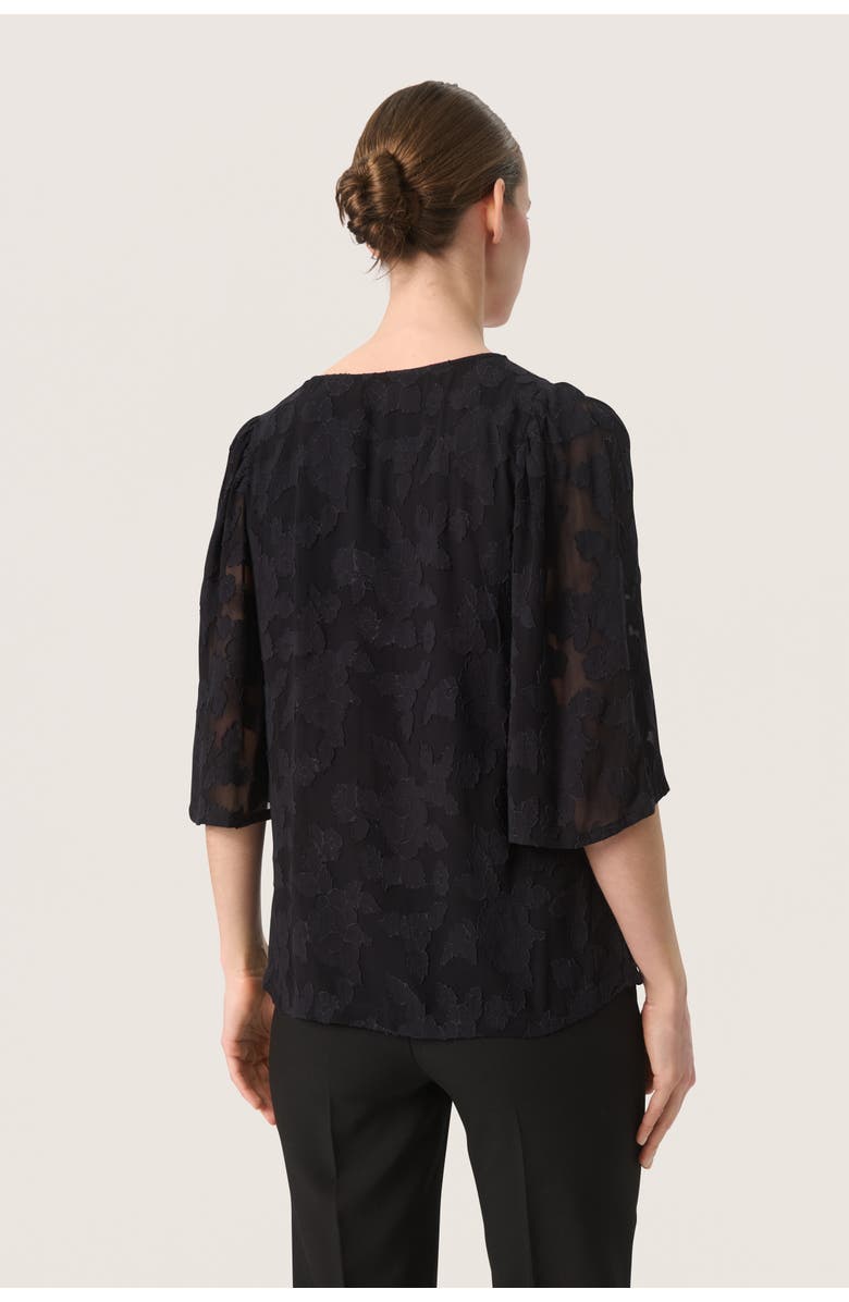 Soaked in Luxury SLFelisia V-neck Half Sleeve Blouse, Alternate, color, Black