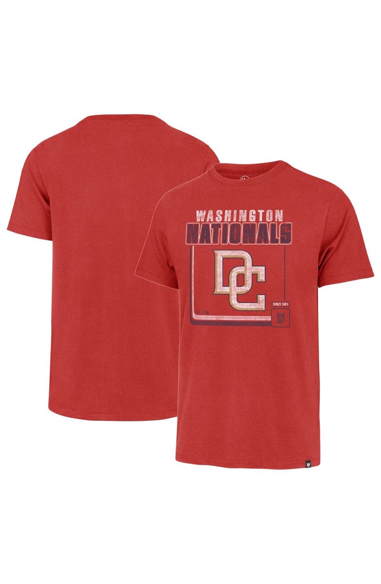 '47 Men's '47  Red Washington Nationals Cooperstown Collection Borderline Franklin T-Shirt, Main, color, Red