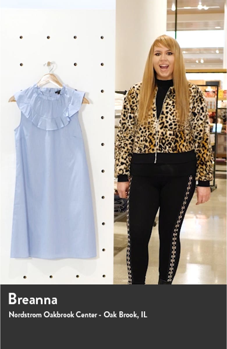 Sleeveless Ruffle Yoke Shift Dress, sales video thumbnail