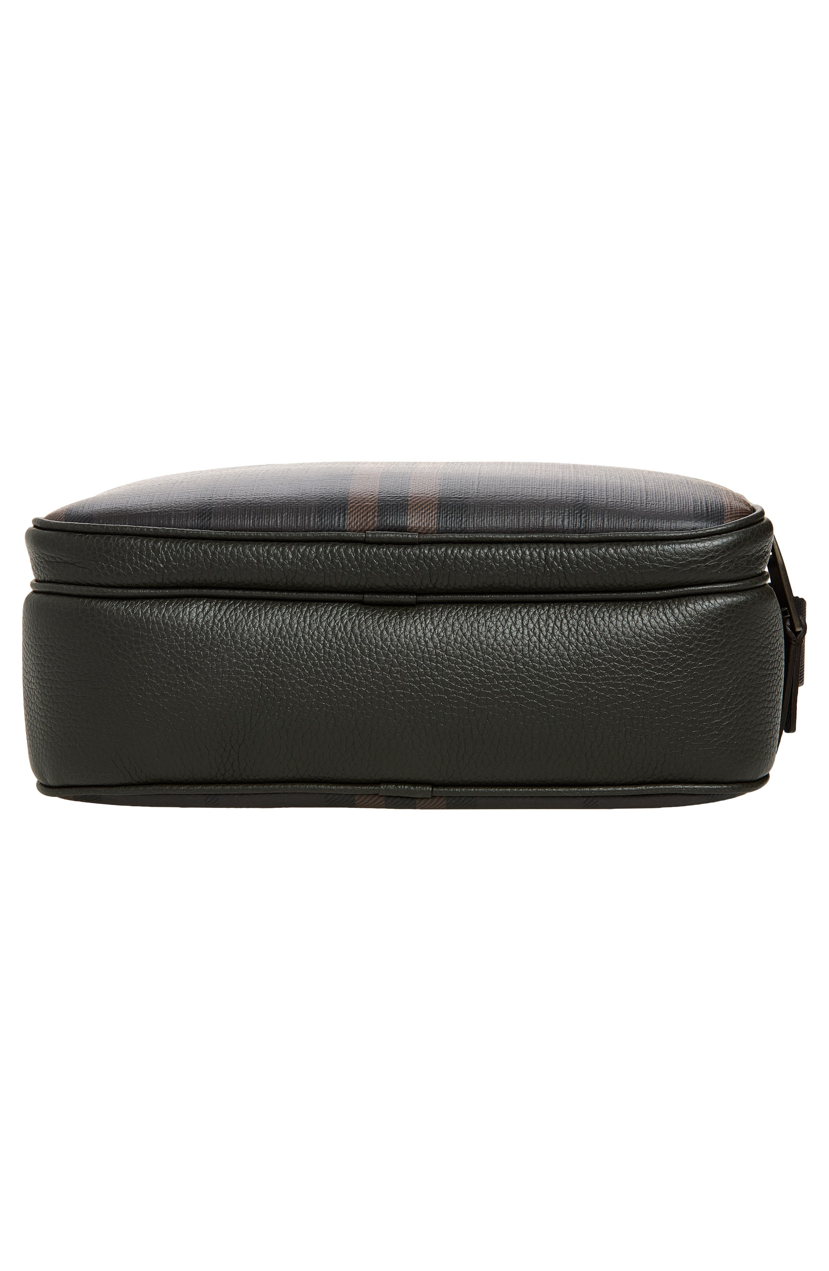 City Check Pocket Crossbody Bag, Alternate, color, DARK BROWN