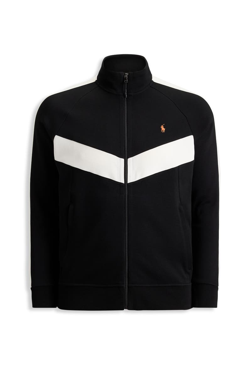 Big & Tall Colorblocked Track Jacket, Alternate, color, POLO BLACK