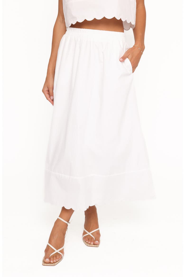 Heather Cotton Maxi Skirt Set, Alternate, color, WHITE