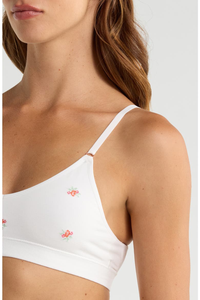 Amande Bloom Bralette, Alternate, color, ECRU FLORAL PRINT