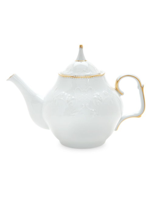 Anna Weatherley Simply Anna Gold Teapot In White/gold